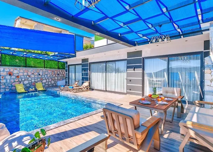 Villa Yesilkoey 2 Bedroom With Private Pool Hot Tub Kalkan